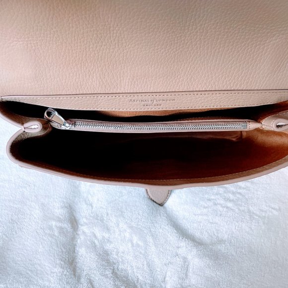 Aspinal of London - Large Lottie Bag - Soft Taupe Pebble - Picture 11 of 15